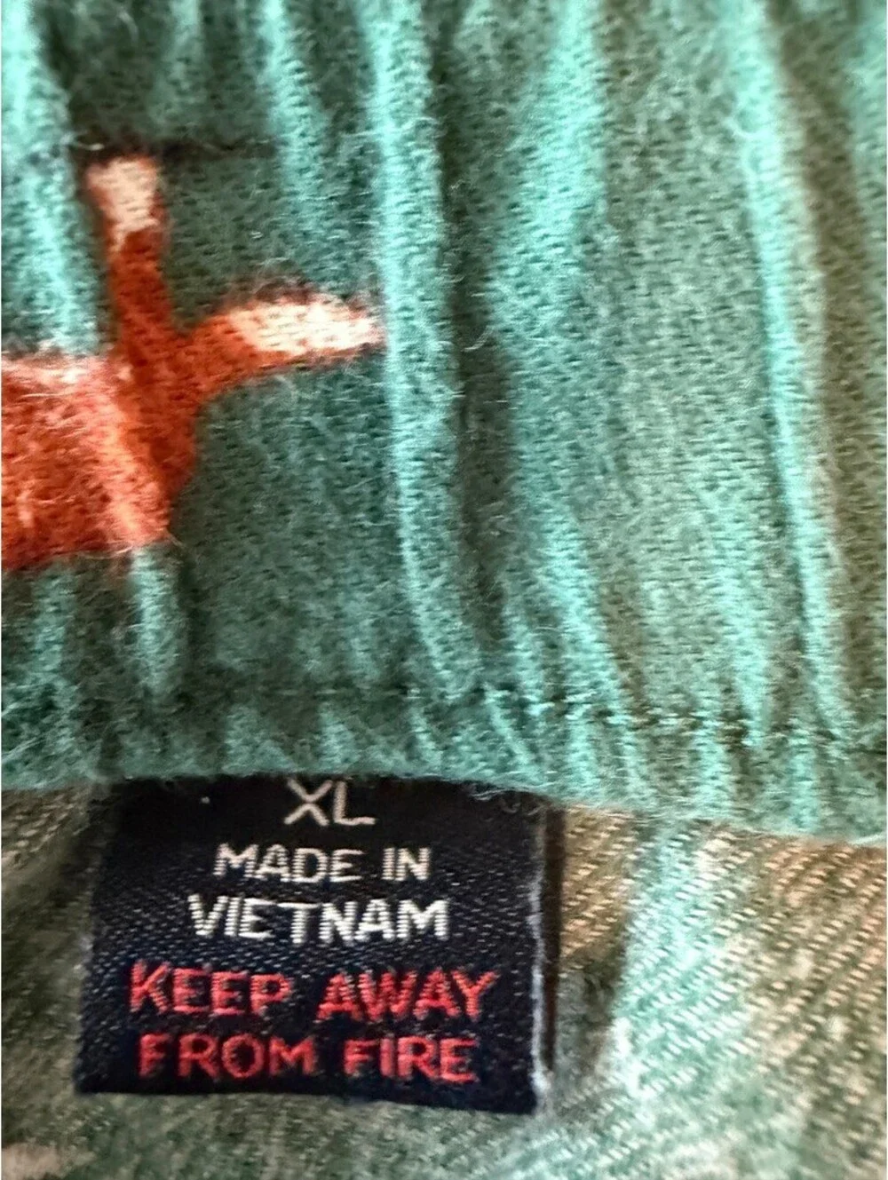J.Crew Fox Print Pajama Pants Green Cotton Lounge Sleepwear XL Cabincore
